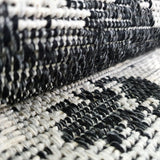 Cotton Machine Washable Rug Black Grey Oriental Traditional Pattern Large Small Hallway Runner Natural
