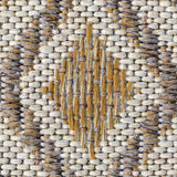Brown Beige Cream Yellow Ochre Rug Modern Geometric Diamond Trellis Pattern Carpet Jute Look Flat Weave Cotton Rug Bedroom Area Small Large Mat Living Room Lounge Woven Contemporary Floor New 192x290cm 114x170cm 153x230cm