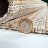 Cotton Rug Yellow Mustard Cream Striped Small Large Runner Washable Living Room Bedroom Flat Woven Carpet Area Mat