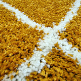 Mustard Fluffy Rug Soft Thick Yellow Shaggy Living Room Bedroom Carpet Large Small XL