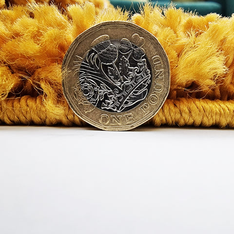 Yellow Shaggy Rug Mustard Gold Soft Fluffy Carpet Bedroom Living Room Mat