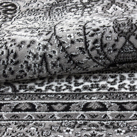 Oriental Rug Grey Thick Soft Floral Traditional Rug Carpet Extra Large Small Woven Area Mat