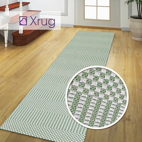 Green Cream Cotton Rug Flatweave Carpet Striped Braided Pattern Washable Carpet Living Room Bedroom Mat Small Extra Large Hallway Runner