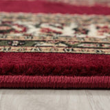 Red Oriental Rug Beige Cream Floaral Traditional Pattern Thick Soft Woven Carpet Extra Large Small Area Mat