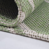 Green Cotton Rug Large Small Dimond Patterned Rug Runner Pastel Light Green Carpet Living Room Bedroom Mat Flatweave Washable Rug