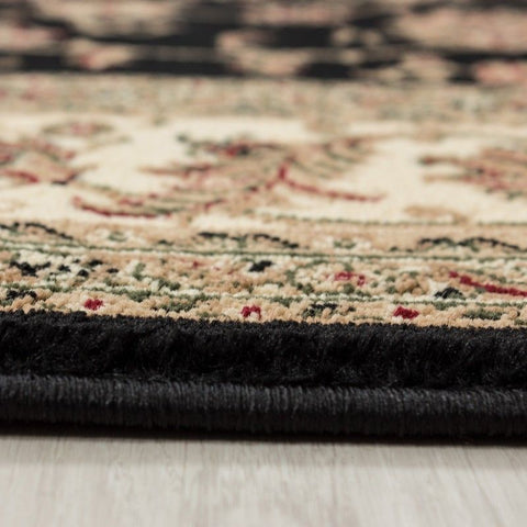 Large Traditional Rug Small Oriental Black Beige Patterned Carpet Room Floor Mat