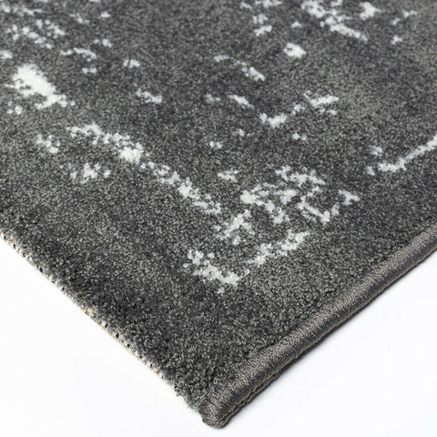 Grey Rug Anthracite Oriental Carpet New Microfiber Floor Mat Living Room Bedroom