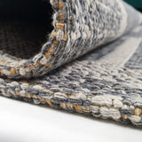 Grey Mustard Rug Geometric 100% Cotton Small Extra Large XL Washable Modern Flat Weave Carpet Woven Living Room Mat