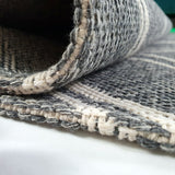 Grey Rug Diamond Pattern 100% Cotton Small Extra Large Runner Washable Flatweave Carpet Living Room Bedroom Woven Mat