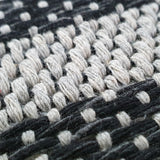 Grey Geometric Rug 100% Cotton Small Extra Large XL Washable Modern Flat Weave Carpet Woven Room Mat