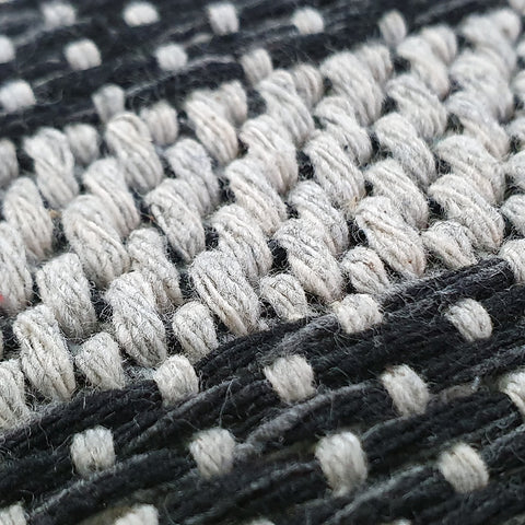 Grey Geometric Rug 100% Cotton Small Extra Large XL Washable Modern Flat Weave Carpet Woven Room Mat