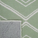 Green Cotton Rug Large Small Dimond Patterned Rug Runner Pastel Light Green Carpet Living Room Bedroom Mat Flatweave Washable Rug