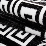 Modern Black Rug Oriental Pattern Carpet Room Lounge Hallway Mats Small Large XL