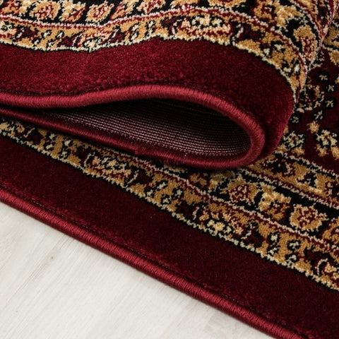 Traditional Rugs Red Beige Oriental Pattern Mat Small Extra Large Room Floor Mat