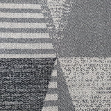 Grey Geometric Rug 100% Cotton Small Extra Large XL Washable Modern Flat Weave Carpet Woven Room Mat