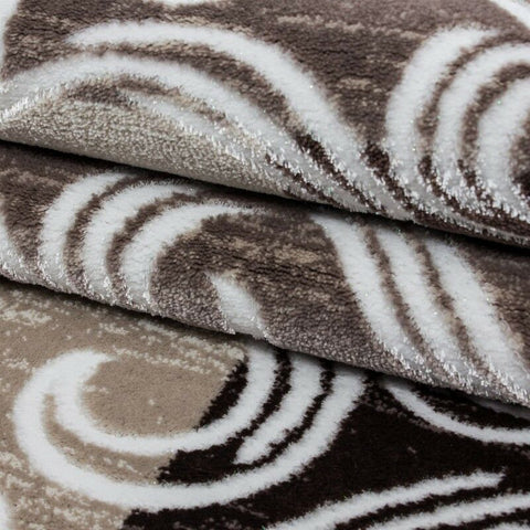 Check Rugs Brown Beige Cream Oriental Pattern Mat Modern Living Room Hall Carpet