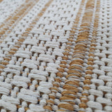 Cotton Rug Yellow Mustard Cream Striped Small Large Runner Washable Living Room Bedroom Flat Woven Carpet Area Mat