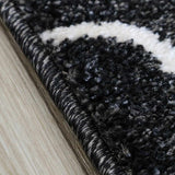 Black and White Rug for Living Room Bedroom Thick Soft Oriental Pattern Carpet