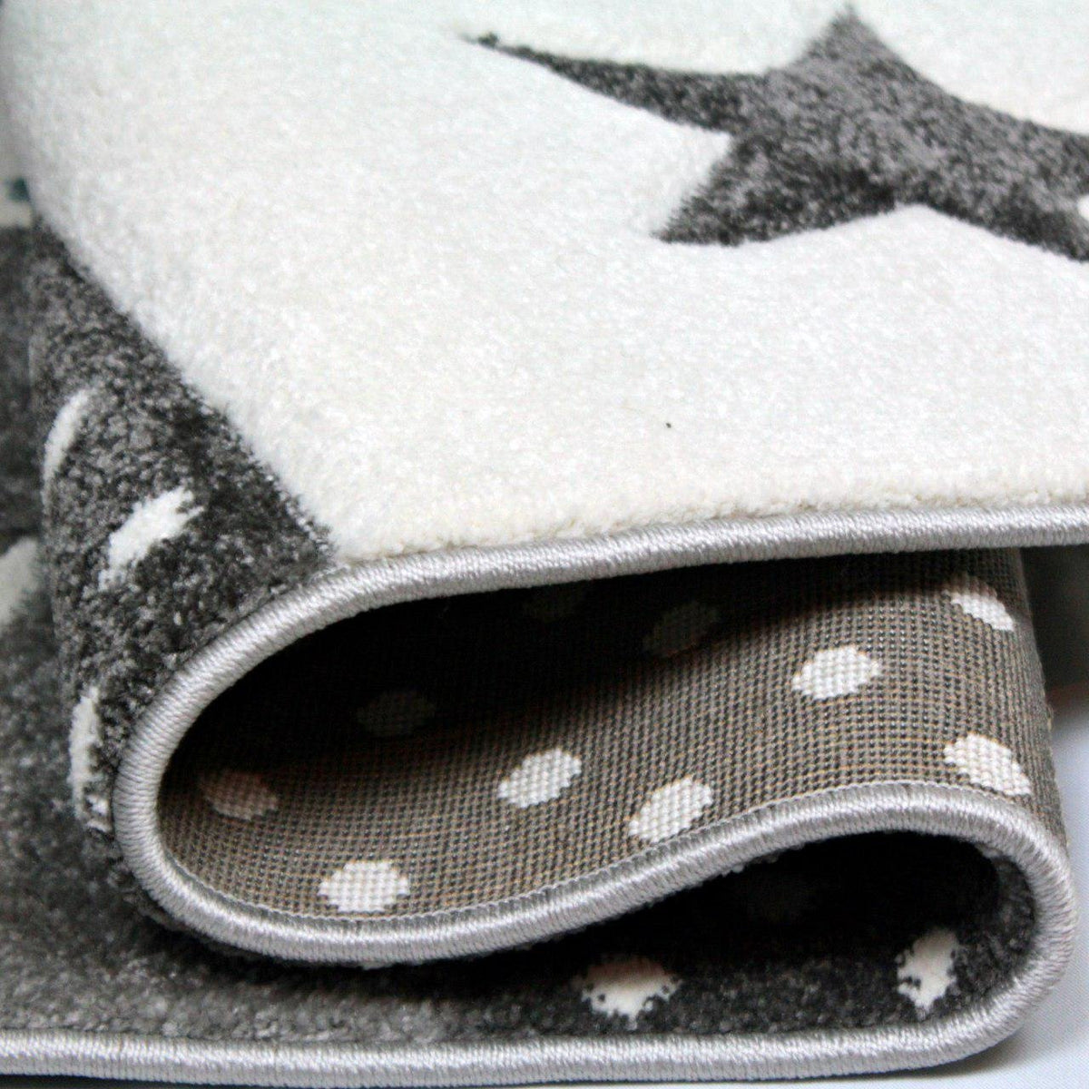 Children Rug Boys Bedroom Carpet Blue Grey Nursery Rugs Stars Soft Pla