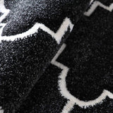 Black and White Rug for Living Room Bedroom Thick Soft Oriental Pattern Carpet