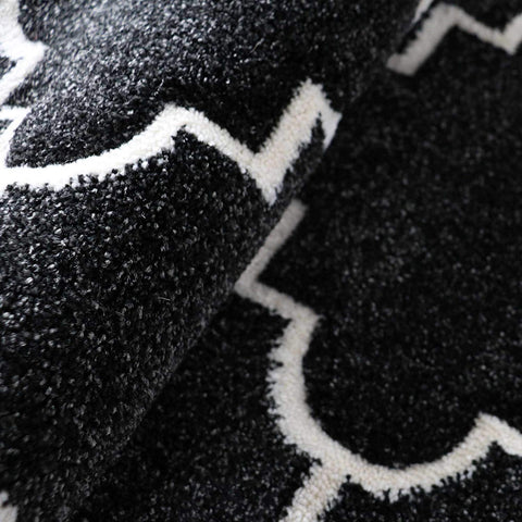 Black and White Rug for Living Room Bedroom Thick Soft Oriental Pattern Carpet