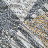 Grey Mustard Rug Geometric 100% Cotton Small Extra Large XL Washable Modern Flat Weave Carpet Woven Living Room Mat