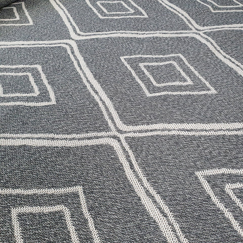 Grey Rug Diamond Pattern 100% Cotton Small Extra Large Runner Washable Flatweave Carpet Living Room Bedroom Woven Mat