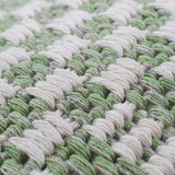 Green Cream Cotton Rug Flatweave Carpet Striped Braided Pattern Washable Carpet Living Room Bedroom Mat Small Extra Large Hallway Runner