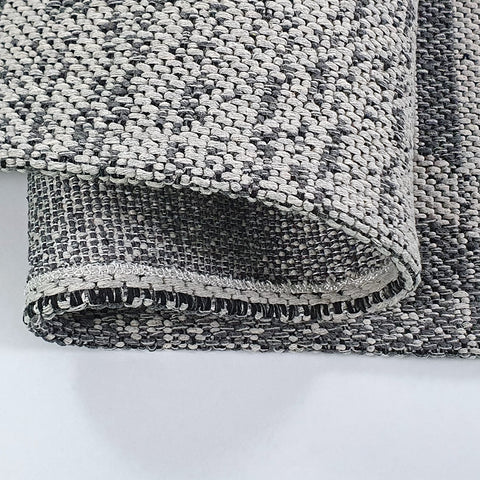 Grey Geometric Rug 100% Cotton Small Extra Large XL Washable Modern Flat Weave Carpet Woven Room Mat