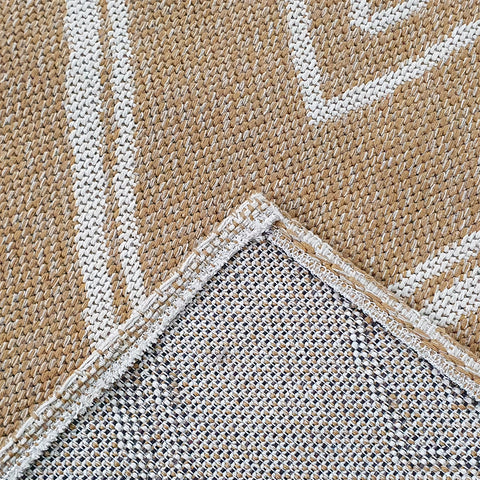 Cotton Washable Rug Beige Mustard Diamond Flat Weave Carpet Large Small Runner