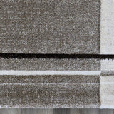 Modern Rug Red Grey Black Checkered Contour Cut Pattern Woven Low Pile Carpet Mat for Living Room & Bedroom