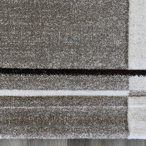 Modern Rug Red Grey Black Checkered Contour Cut Pattern Woven Low Pile Carpet Mat for Living Room & Bedroom