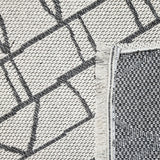 Cotton Runner Rug Cream Grey Boho Berber Washable Halway Mat with Tassels