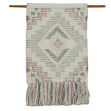 Wool Hanging Decoration Grey Blush Pink Set Rug and Hang Designer Handmade Decor and Rug