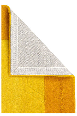 Wool Mustard Yellow Rug Natural HANDWOVEN Carpet Bordered Geometric Design Mats