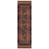 Striped Rug Runner Multicoloured Colourful Long Carpet for Hallway Living Room Bedroom