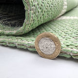 Runner Rug Green Cotton Machine Washable 300cm Long Runner with Tassels for Hallway Bedroom Runner