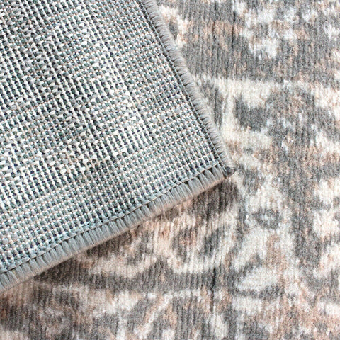 Grey Oriental Rug Small Large Floral Pattern New Mat Low Pile Living Room Carpet