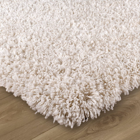 Cream Fluffy Rug Thick Living Room Bedroom Shaggy Carpet Mat Rug Runner