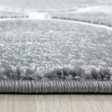 Light Grey Rug Modern Oriental Pattern Carpet Small Large Short Pile Bedroom Mat