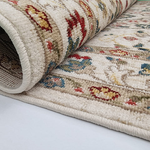 Traditional Oriental Rug Beige Cream Multicolour Carpet Large Living Room Mats