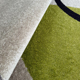 Modern Abstract Rug Ivory Green Grey Patterned Mats Small Large Bedroom Carpet