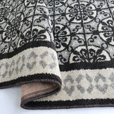 Grey Trellis Rug Oriental Pattern Carpet Small Large Woven Low Pile Living Room Mats