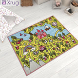 Kids Rug Girls Fairy Princess NON SLIP MACHINE WASHABLE Nursery Play Mat for Girls Bedroom Playroom 100x130cm