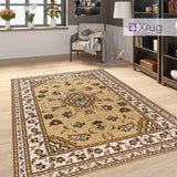 Beige Oriental Rug Carpet Large Small Runner Traditional Vintage Patterned Mat