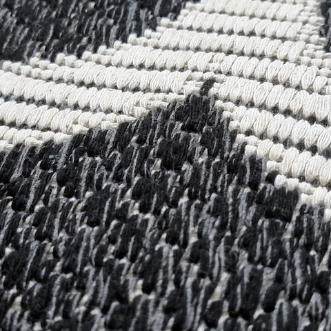 Runner Rug Black Moroccan Trellis 300cm Runner Mchine Washable Bedside Living Room Bedroom Hallway Dining Room