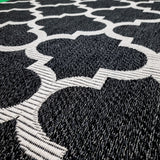 Black Cotton Rug Moroccan Trellis Washable Rug Large XL Small Carpet Living Room Bedroom Rug Mat