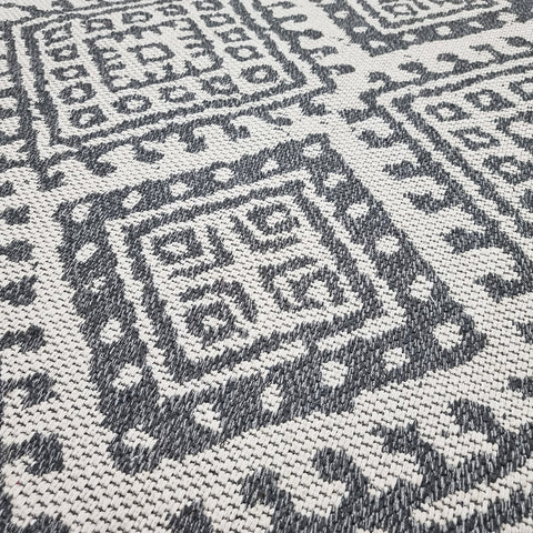 Cotton Rug Cream Aztec Machine Washable Carpet Flatweave Mat for Living Room Bedroom Large Small Sizes