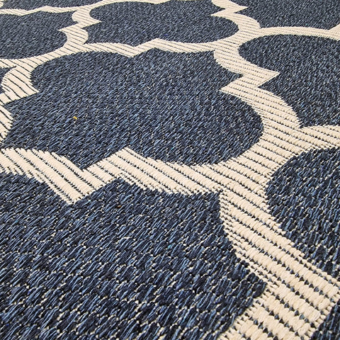 Blue Cotton Rug Moroccan Trellis Rug Extra Large Small Living Room Bedroom Rug Carpet Washable Mat with Tassels