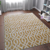 Grey Gold Rug Moroccan Trellis Geometric Pattern Woven Carpet Living Room Bedroom  Large SmallArea Mat